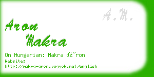 aron makra business card